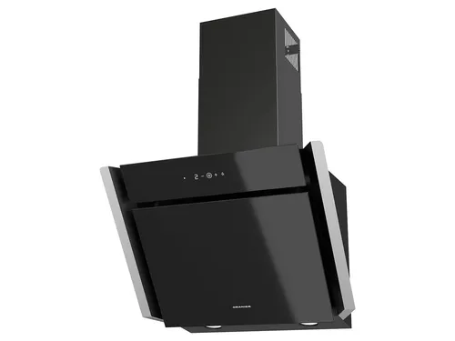 Oranier MEBA60S1 Kopffreihaube 60 cm pureBlack - Dunstabzugshaube mit 605 m³/h Luftleistung und Nachlaufautomatik, ideal für moderne Küchen mit minimalistischem Design.