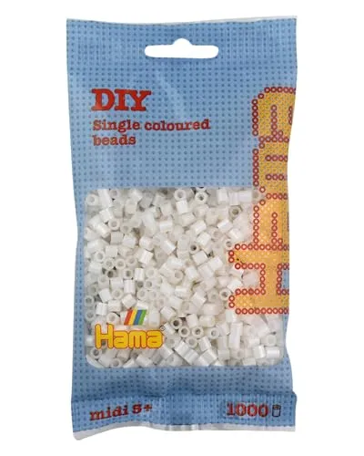 Hama 207-64 - Bügelperlen im Beutel, ca. 1000 Stück, perlmutt