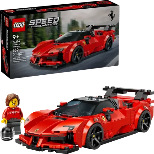 Speed Champions Ferrari SF90 XX Stradale Sportwagen, Konstruktionsspielzeug 77254