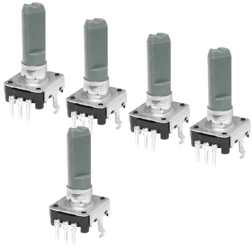 5x ALPS EC12E1220405 Encoder mit 6mm-Kunststoffachse, 12mm, 12 Impulse, stehend