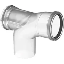 Buderus Luft- und Abgas-Bogen - Ø 80/125 mm - 87° - Nähzubehör für Heizungsinstallation, mit praktischer Prüföffnung für einfache Wartung und hohe Effizienz.