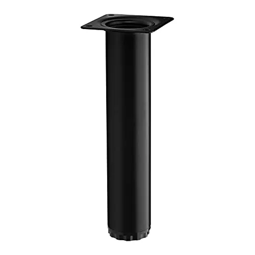 SOTECH Möbelfuß Bravo Höhe 200 mm (+ 10 mm) Ø 40 mm schwarz matt höhenverstellbares Schrankbein aus Stahl Möbelbein belastbar bis 50 kg