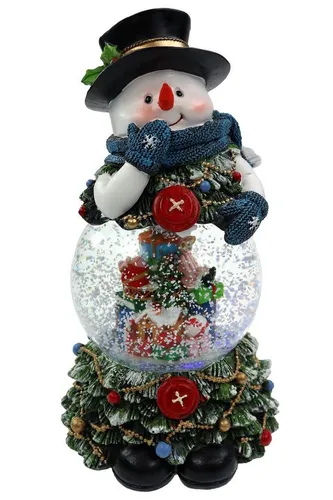 ELLUG Schneekugel Schneekugel/Spieluhr, Schneemann und geschmückter Tannenbaum