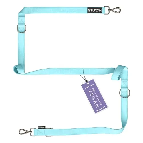 STUCH Hundeleine - Robuste Multifunktionsleine (7 in 1) - längenverstellbare Führleine - Für kleine, mittlere und große Hunde, Farbe:Türkis, Größe:L (2,5cm x 200cm)