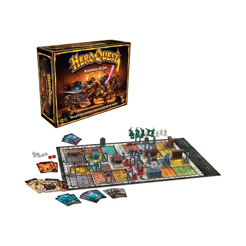Hasbro HEROQUEST Brettspiel - Action- & Spielfiguren, strategisches Abenteuer mit einzigartigen Charakteren und spannenden Missionen