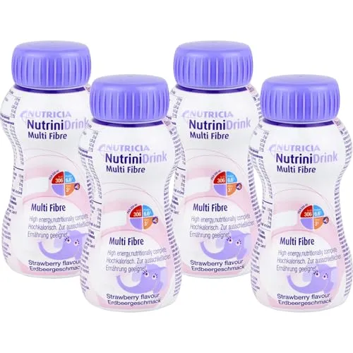NUTRINIDRINK Multi Fibre Erdbeergeschmack 200 ml