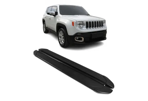 OMAC Kfz-Schmutzfänger Trittbretter für Jeep Renegade 2015-2024 Aluminium 2tlg, 2-tlg., Rutschfest, Haltbar, Aerodynamik