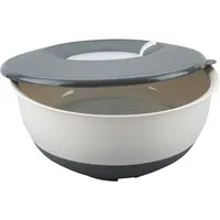 Dr. Oetker Rührschüssel in Grau - 3,2l - Küchengeräte-Zubehör, praktische Rührschüssel mit Spritzschutz und Aufbewahrungsfunktion für müheloses Kochen und Backen.