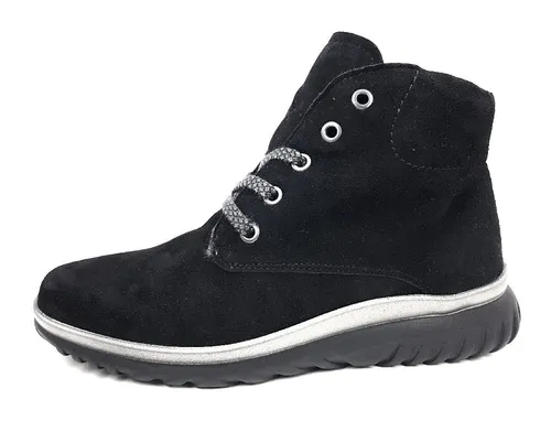 Semler Komfort Stiefeletten ZER-ST Damen 31303936373630 Schwarz 38 1/2 EU - Wanderschuhe für Damen mit wärmendem Teddy-Futter und rutschhemmender PU-Luftpolstersohle für Komfort und Sicherheit in der kalten Jahreszeit.