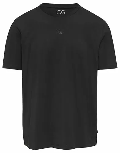 QS Herren 2164741 Logo-Shirt, Schwarz, XXL EU