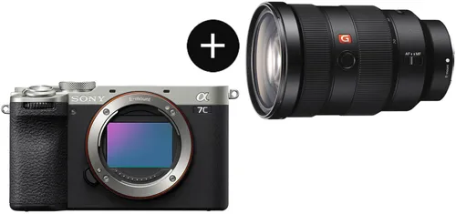 SONY Systemkamera α7C II Set mit SEL2470GM Objektiv, silber - Die kompakte α7C II ist die ideale Vollformatkamera für kreative Aufnahmen. Mit modernster Technologie und 4K Videoaufnahme ermöglicht sie beeindruckende Ergebnisse für Fotografen und Videografen.