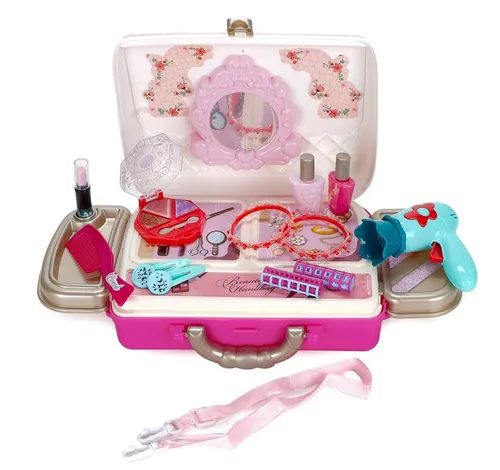 Bubble-Store Spielzeug-Frisierkoffer 2-in-1 Set - Frisier-Sets mit 18 Teilen für kreative Kinder ab 3 Jahren, fördert die Fantasie und das Rollenspiel.