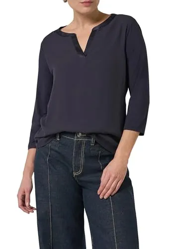 Comma Jersey-Shirt im Farbricmix mit 3/4-Ärmeln