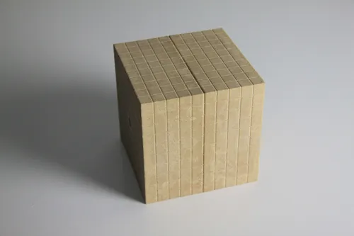 Dienes Tausenderwürfel Re-Wood®, naturfarben, nicht zerlegbar