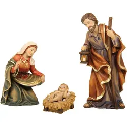 Krippenfiguren Heilige Familie 3-teilig 19 cm handbemalt