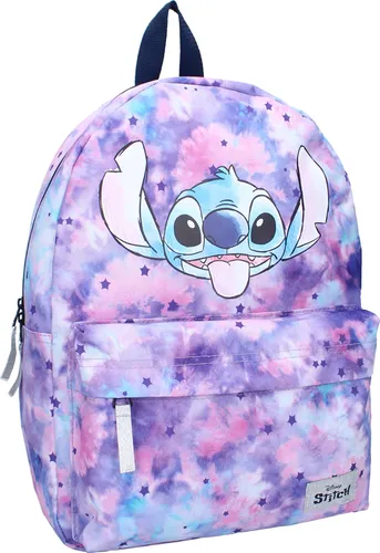 Disney Stitch Rucksack lila - You're My Fav, 39 cm - Kindertaschen mit 2 Fächern aus 100% Polyester, ideal für kleine Fans von Stitch. Perfekt für Schule und Freizeit!