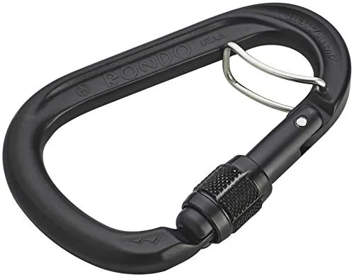 AUSTRIALPIN HMS Rondo Screwgate Karabiner with Selfie schwarz