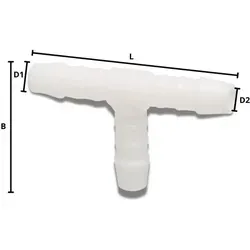 Schlauchverbinder Kunststoff T-Stück 6 mm
