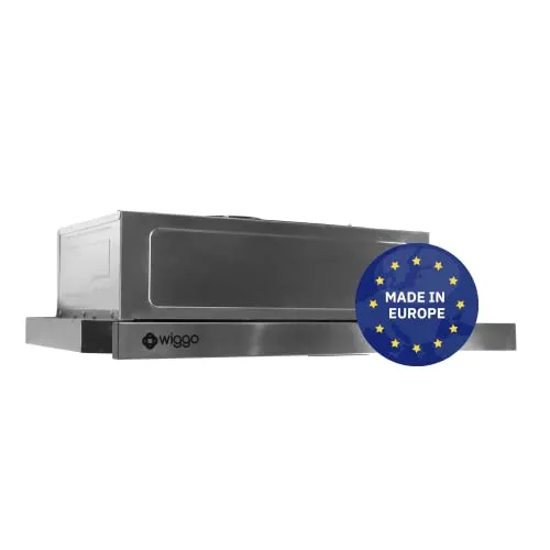 Wiggo Dunstabzugshaube 60cm WE-632R inox - Dunstabzugshaube mit 300m³/h Leistung, flexibler Abluft- oder Umluftbetrieb und praktischer LED-Beleuchtung für eine angenehme Kochatmosphäre.
