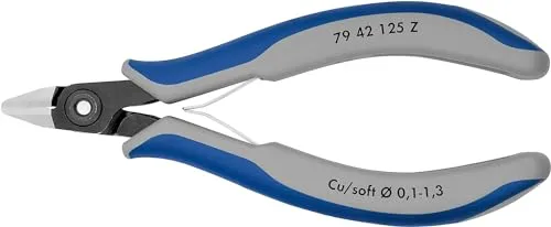 Präzisions-Elektronik-Seitenschneider 125 mm - Zangen für weiche Materialien, hergestellt in Deutschland, ideal für präzise Schneidarbeiten in der Elektronikbranche.
