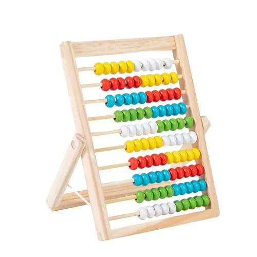 Diompirux Abakus für Kinder mit 100 Perlen, Klein und Tragbar Kinder Grundschule Abakus zum Zählen Rechenrahmen, Pädagogisches Spielzeug Geschenk für ab 3 Jahre, Lernen leichtgemacht
