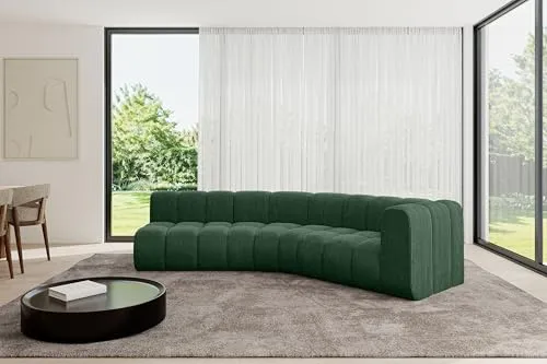 ALTDECOR Modulares Sofa Ecksofa in L-Form Corner modular Sofa Eckcouch Couch Wohnlandschaft Cauchsofa Bodensofa Polstersofa Karex-L1-308x194x70 cm Grün