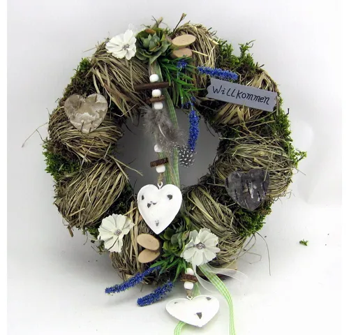 Small-Preis Dekokranz Türkranz Wandkranz rund Natur ø 28 cm von Small-Preis