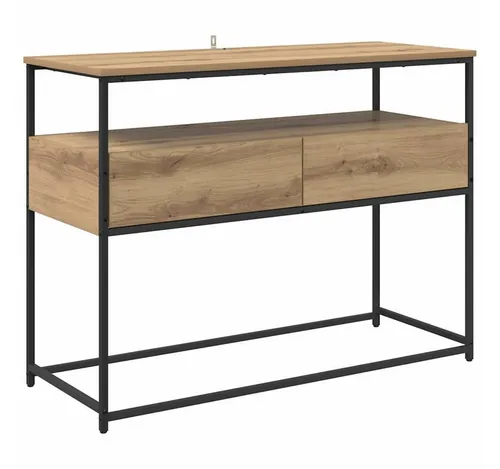 vidaXL Nachttisch Konsolentisch mit Schubladen Artisan-Eiche 100 x 40 x 75 cm (1-St)