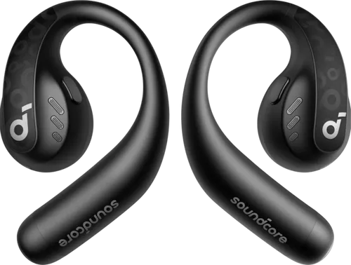 Soundcore AeroFit Pro Schwarz - Open-Ear In-Ear-Kopfhörer, IPX5 wasserbeständig und 3D-Audio für sicheres Musikhören beim Sport