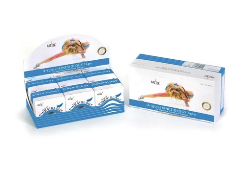 NASARA Kinesiologie-Tape 6er Displaybox in 12 Farben - Hochwertiges Kinesiology Tape von NASARA, empfohlen von Sportmedizinern. 96% Baumwolle, wasserbeständig und hautfreundlich für höchsten Tragekomfort.