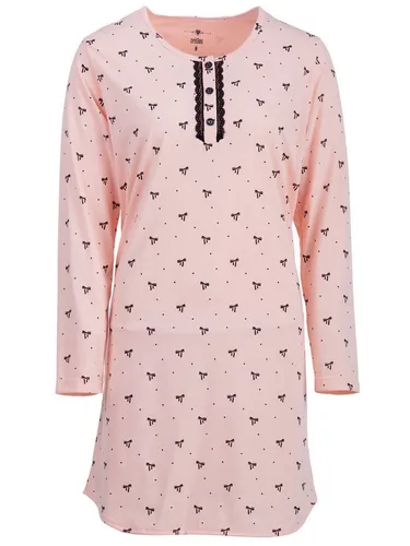 zeitlos Nachthemd Nachthemd Langarm - Marry Schleife & Spitze