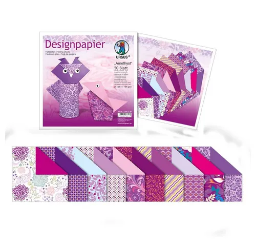 Ursus - Ludwig Bähr Designpapier URSUS Designpapier Amethyst violett 20x20cm