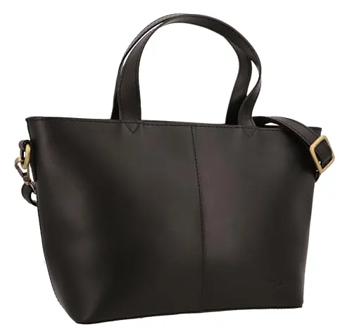 Gusti Handtasche Leder-Madeline Umhängetasche in Schwarz - Schicke Ledertasche im Vintage-Stil, ideal für jeden Anlass. Sie bietet ausreichend Platz für alltägliche Essentials und überzeugt durch ihre hochwertige Verarbeitung und nachhaltige Herstellung.