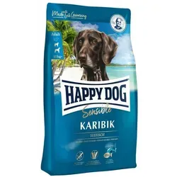 Happy Dog Supreme Karibik 11kg - Überraschung für den Hund - Hochwertiges Hundefutter mit pelagischem Fisch als Single-Protein, getreide- und glutenfrei, ideal für empfindliche Hunde, reich an Omega 3 und 6 für eine gesunde Haut und glänzendes Fell.