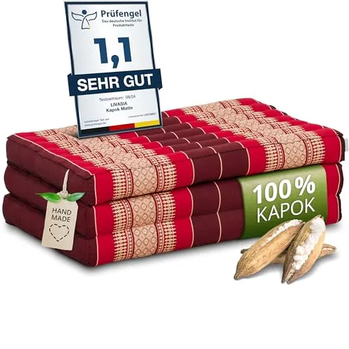 livasia Klappmatratze aus Kapok in rot von livasia