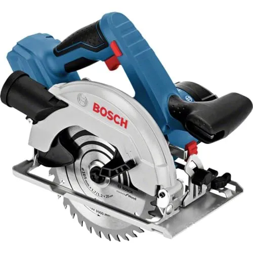 Bosch Handkreissäge GKS 18V-57-2 L - Akku-Säge mit 57mm Schnittleistung - Akkubetriebene Handkreissäge mit bürstenlosem Motor, LED-Licht und KickbackControl für optimale Sicherheit. Ideal für präzises Sägen von Holz und Holzverbundstoffen.