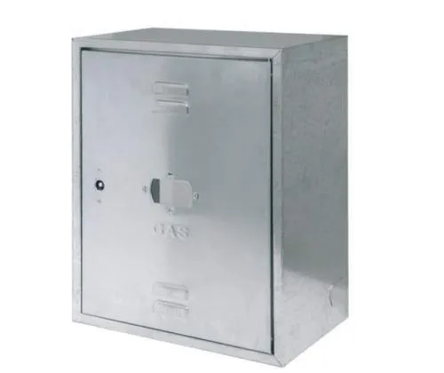 Produktbild OEM SYSTEMS Schrank für Gaszähler, Silber, H70 x L40 x P25, Hauswirtschaftsraum