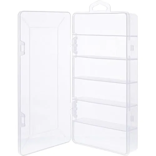 InLine Kleinteilebox – 6 Fächer, transparenter Organizer für Schrauben & Zubehör, mit Klipp-Deckel, kompakt & robust, 43009K