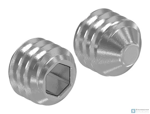 Edelstahl Gewindestift M4x4, A2, DIN 914 / ISO 4027 | STEINBACHER© 20x
