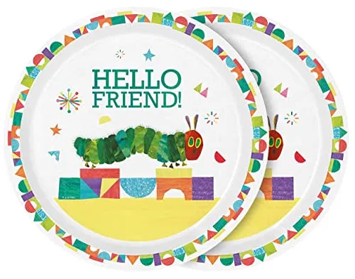 Teller Raupe Nimmersatt Hello Friend 2er Set, Grün, 14833 in grün von GEDA LABELS