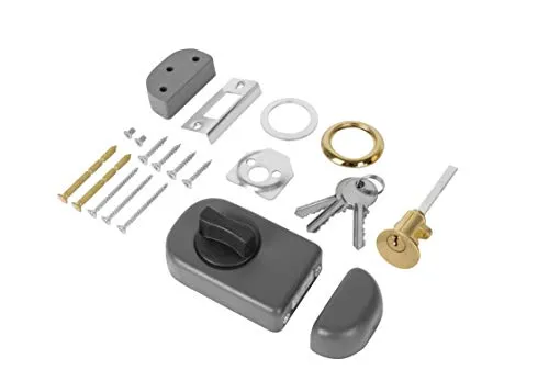 Türschloss Ergo 50mm Schloss mit Schlüssel - Zylinderschloss - Zusatzsicherung - Türschloss Haustür - Schließzylinder - Kastenschloss - Türzusatzschloss - Türriegel