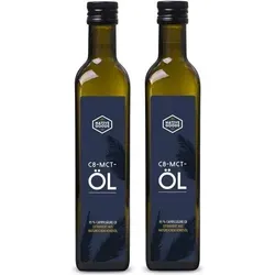 C8 MCT Öl aus Kokosöl 2x 500 ml (1000 ml) - 95% Caprylsäure C8 - geschmacksneutral - ketogen | native goods