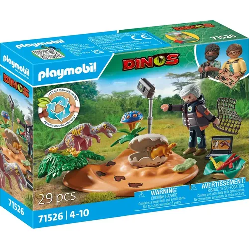 PLAYMOBIL Dinos Stegosaurus-Nest 71526 - Spannendes Dino-Abenteuer mit Eiern und Eierdieb, nachhaltiges Spielzeug für kreative Rollenspiele ab 4 Jahren
