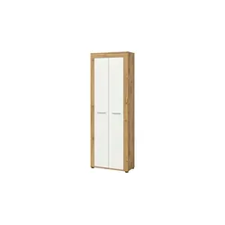 Garderobenschrank Holzfarben 64x191 cm - Dielenschrank in Holzfarben, hochwertig verarbeitet und ideal für jeden Eingangsbereich. Profitieren Sie von einem 10€ Willkommens-Gutschein bei Newsletter-Anmeldung.