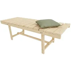 Relaxdays Gartenbank aus Tannenholz, 110x35x38 cm, für Garten und Balkon - Genieße entspannte Momente auf dieser rustikalen Gartenbank aus wetterfestem Tannenholz. Ideal für Garten, Balkon oder Terrasse – ein perfekter Platz zum Verweilen und Entspannen zu zweit.