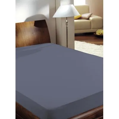 Produktbild Primera Spannbettlaken Mako Satin 100% Baumwolle Grafit 180 x 200 cm