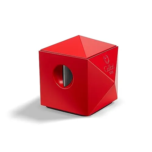 Colibri Quasar Tisch-Zigarrenschneider - V-Schnitt & Gerader Schnitt in Einem - Für Zigarren bis zu 70 Ringmaß - Hochwertiges Pyramiden-Design aus Metall - Federunterstützte Auslösung - Geschenkbox
