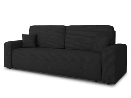 Schlafsofa Spark – modernes Sofa mit Schlaffunktion und Bettkasten - Sofas & Couches mit großer Schlaffläche (196x146 cm) und komfortablem Bonellfederkern, ideal für Gästezimmer oder Wohnzimmer.