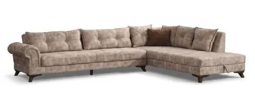 Ecksofa L-Form Modern Braun – Komfortable Polstergarnitur für Ihr Wohnzimmer - Abteilung: Erwachsene, stilvolles Ecksofa mit Platz für bis zu 4 Personen. Inklusive Kissen und vielseitiger Ottomane, ideal für entspannte Stunden. Maße: 315 x 215 x 85 cm, mit geprüfter Qualität.