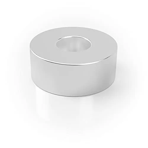 10x Neodym Ringmagnet, 15x6mm mit 5mm Bohrung, vernickelt, Grade N45